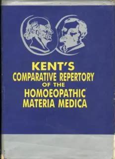 Kent S Comparative Repertory Of The Homoeopathic Materia Medica Pdf