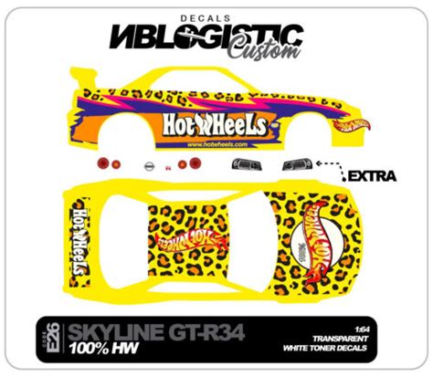 NISSAN SKYLINE R34 Universal WaterSlide Decal For Hot Wheels 1 64 Scale 023 EBay
