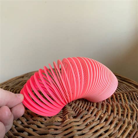 Vintage 80s Slinky Pink Plastic Slinky 80s Pink Slinky Etsy