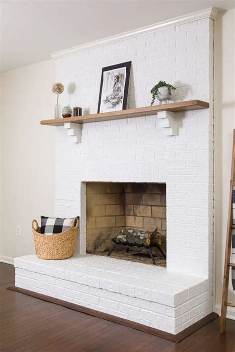 How To Paint A Brick Fireplace Kippi At Home