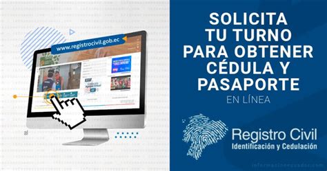 Agendamiento De Turnos En Línea Para El Registro Civil Cédula Y Pasaporte