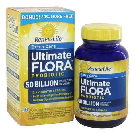 Renew Life Ultimate Flora Probiotic Extra Care 50 Billion 40