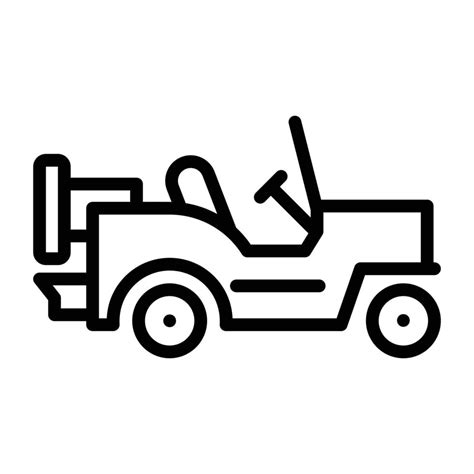 Modern Line Icon Of A Jeep 19863592 Vector Art At Vecteezy