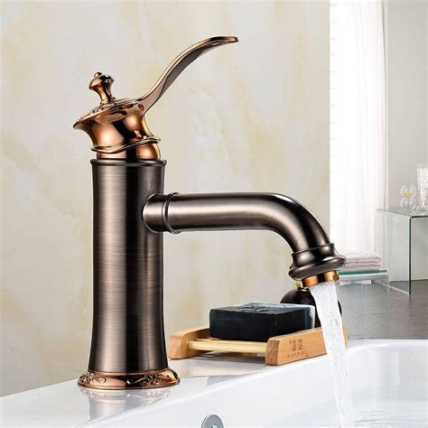 Luxury Bathroom Faucets Oil Rubbed Bronze Color Faucet Brass Bath Basin