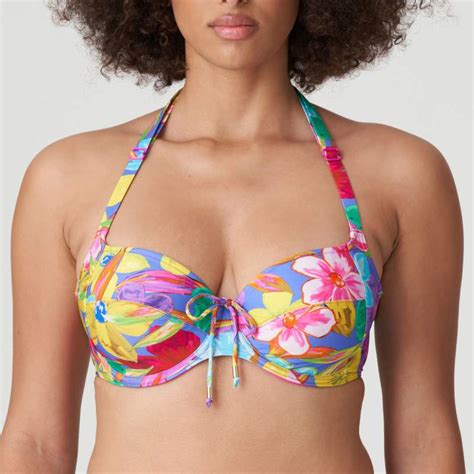 Bikini Flores Con Aro Sin Relleno Unas1 Primadonna Con Descuento