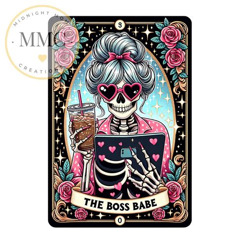 The Boss Babe Tarot Card Png Trendy Tarot Card T Shirt Mug Png Stickers T Shirt Sublimation