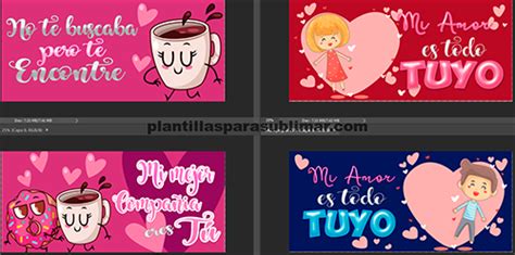 Plantillas San Valent N Sublimaci N Tazas Plantillas Para Sublimar