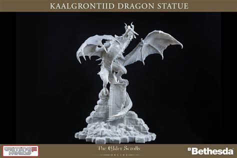 The Elder Scrolls Online Kaalgrontiid Dragon Statue By Gaming Heads