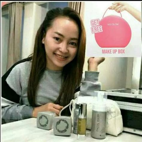 Jual PAKET WAJAH MS GLOW PLUS SERUM LUMINOUS FREE POUCH MAKE UP BOX