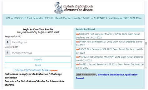 University Of Mysore Result 2022 Ba Bsc Bcom Bba Ma Mcom Msc