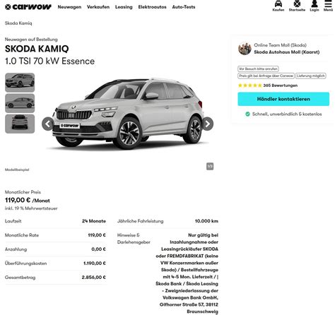 Škoda Kamiq im Leasing für 119 Euro im Monat brutto ntv Autoleasing