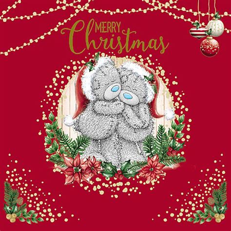 Merry Christmas Bears Hugging Me To You Bear Christmas Card Xsv01004