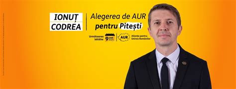 Ionuț Codrea candidatul AUR pentru Primăria Municipiului Pitești