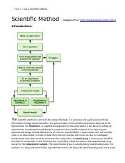 Lab Unit Scientific Method Docx Page Lab Scientific