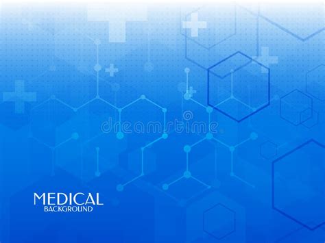 Abstract Blue Color Healthcare And Medical Science Background Stock