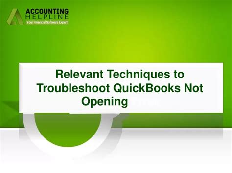 PPT How To Eliminate QuickBooks Not Opening Error PowerPoint