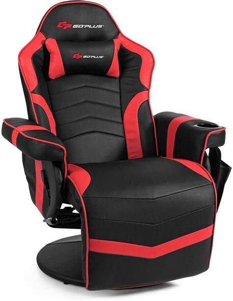 Goplus Massage Gaming Chair Racing Style Gaming Recliner W Adjustable