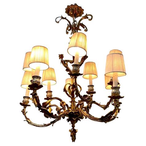 French Renaissance Style Silvered Bronze 6 Light Chandelier For Sale At