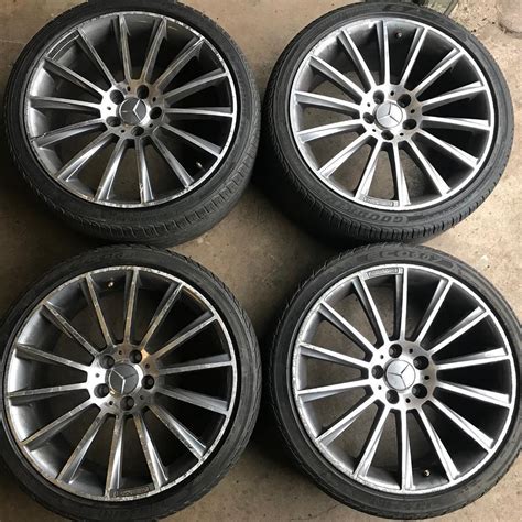 Mercedes C Class Inch Alloy Wheels Tyres Amg Style Polished C