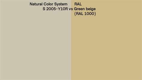 Natural Color System S Y R Vs Ral Green Beige Ral Side By