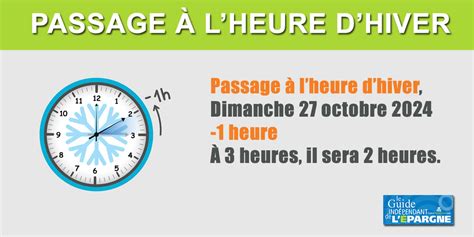 Passage L Heure D Hiver Ce Dimanche Octobre