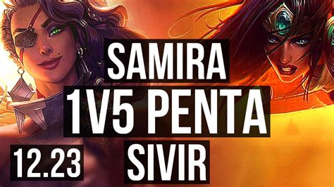 Samira And Pyke Vs Sivir And Soraka Adc 1v5 Penta 9 Solo Kills