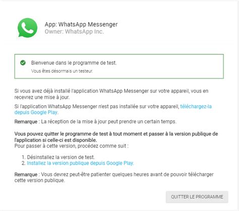 Avoir Whatsapp Beta Apk Avec Sans Sinscrire Au Programme B Ta