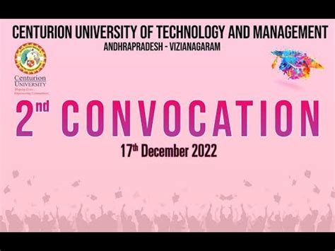 Nd Convocation Ceremony Centurion University Ap Youtube