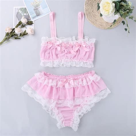 Mens Sissy Satin Femboy Lingerie Set Sissy Lingerie For Men Etsy Canada