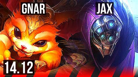 Gnar Vs Jax Top 6 1 0 600 Games Eune Master 14 12 Youtube