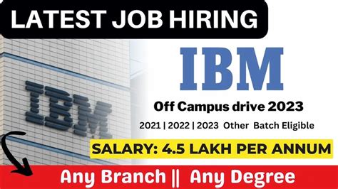 IBM Off Campus Drive 2023 2022 2021 Batch IBM Associate Systems