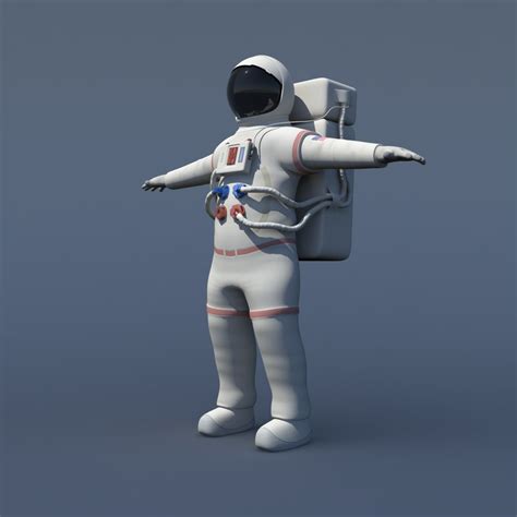 3d obj rigged nasa astronaut