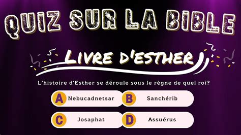 Quiz sur la bible avec questions et réponses en français quizz