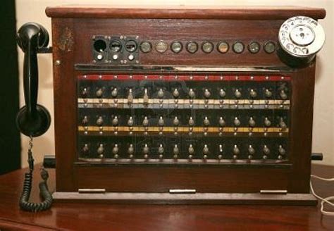 An Antique Telephone Switchboard Of The Kind Used In Hotels And