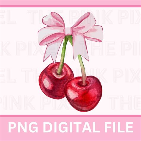 cherry valentine png etsy