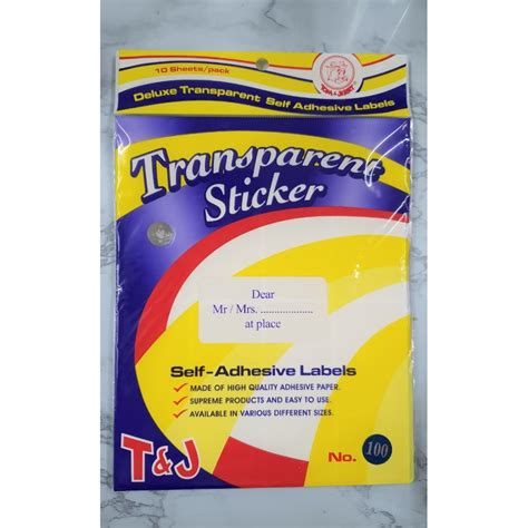 Jual Label Transparan Tom Jerry No Transparan Label T J No