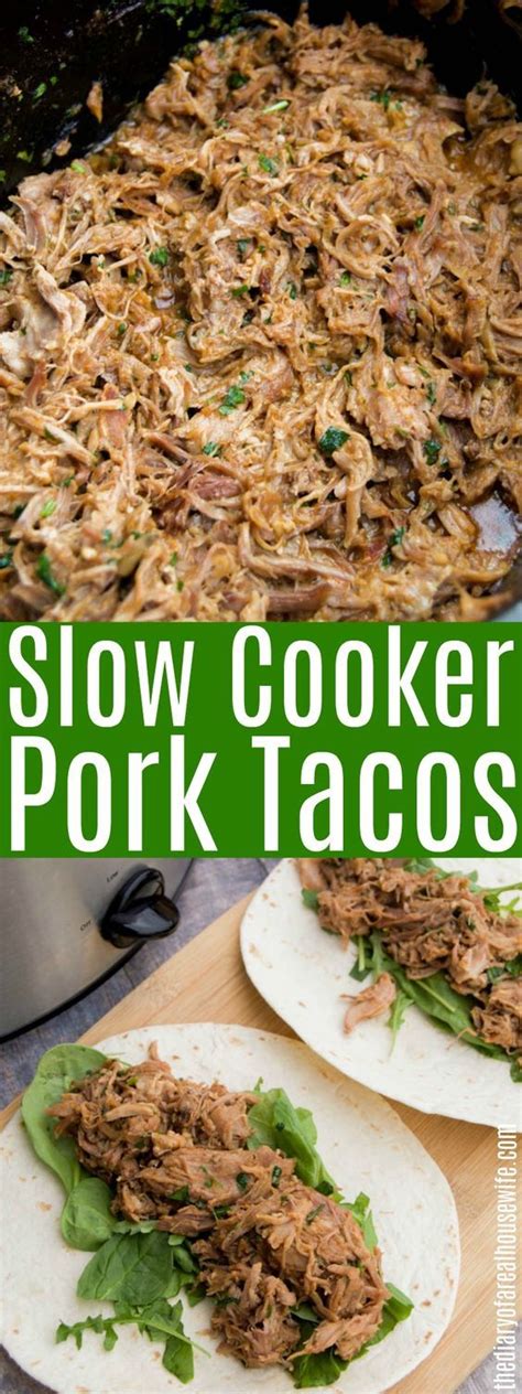 Slow Cooker Pork Tacos One Of My Favorite Ways To Do Tacos I Love