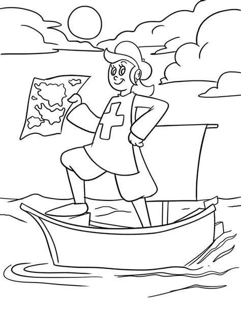 Christopher Columbus Coloring Page Free Printable Coloring Pages