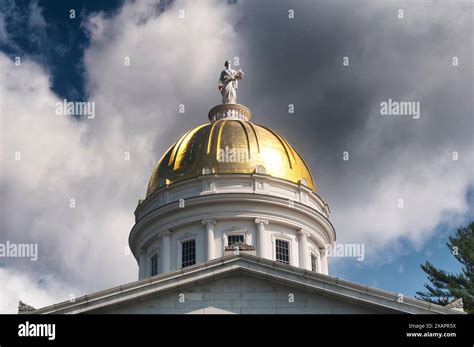 The Iconic Greek Revival State House In The Montpelier The Capital Of