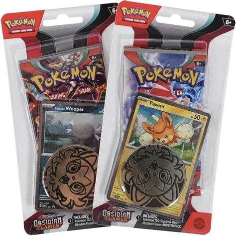 Checklane Blister Pawmi And Wooper Set Of 2 Obsidian Flames Pokemon