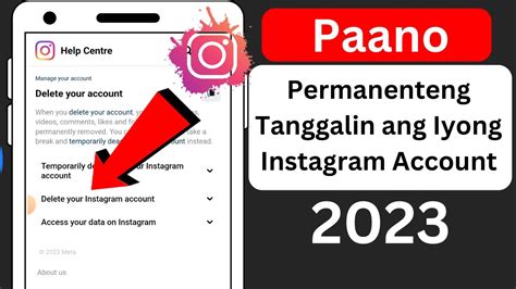 Paano Permanenteng Tanggalin Ang Iyong Instagram Account 2023