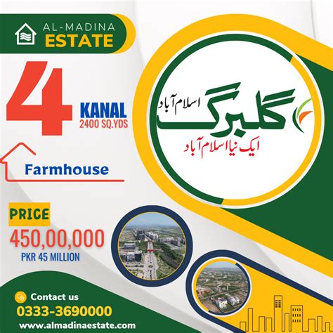 Gulberg Greens Islamabad 4 Kanal Farm House For Sale