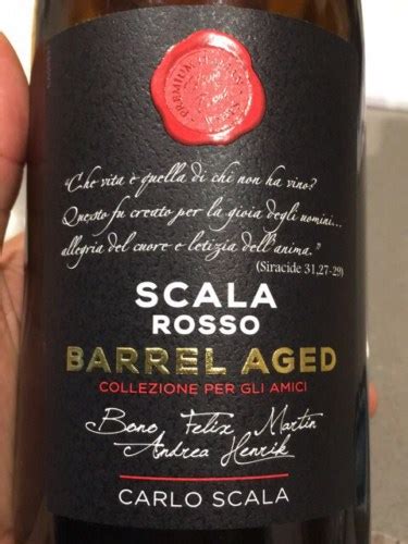 Conte Di Campiano Carlo Scala Rosso Barrel Aged Vivino US