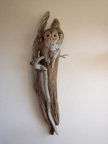 Driftwood Owl Sculpture Barn Wood Art Driftwood Art Driftwood Art