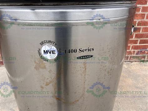 Used CHART MVE 1400 Series Liquid Nitrogen Cryogenic Storage Tank