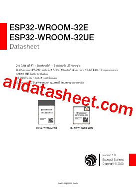 ESP32-WROOM-32E Datasheet(PDF) - ESPRESSIF SYSTEMS (SHANGHAI) CO., LTD.