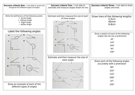 Angles Worksheet | Teaching Resources