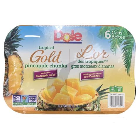 Dole Tropical Gold Pineapple Chunks Coastal Connection