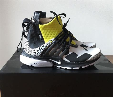 In Hand Acronym X Nike Air Presto Mid Dynamic Yellow Black White