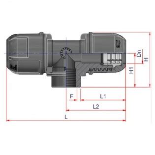 Raccordo A T 90 Gradi Filettato Nupi Femmina D 50 Mm 1 1 2 In PE 10KTF50112